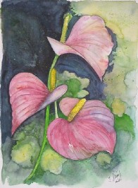 30 X 40 cm Aquarell